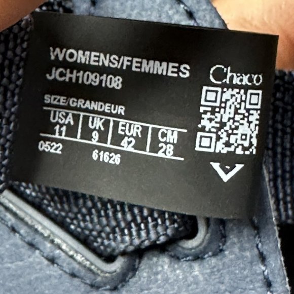 Chaco Navy and Light Blue Women's Sandals - Picture 5 of 5